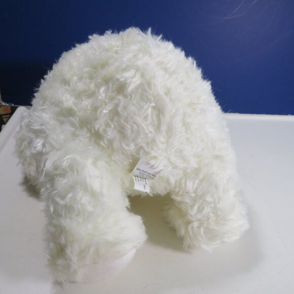 Hallmark white teddy bear with red gingham bow Sits By Self Weighted 13oz - Picture 6 of 11